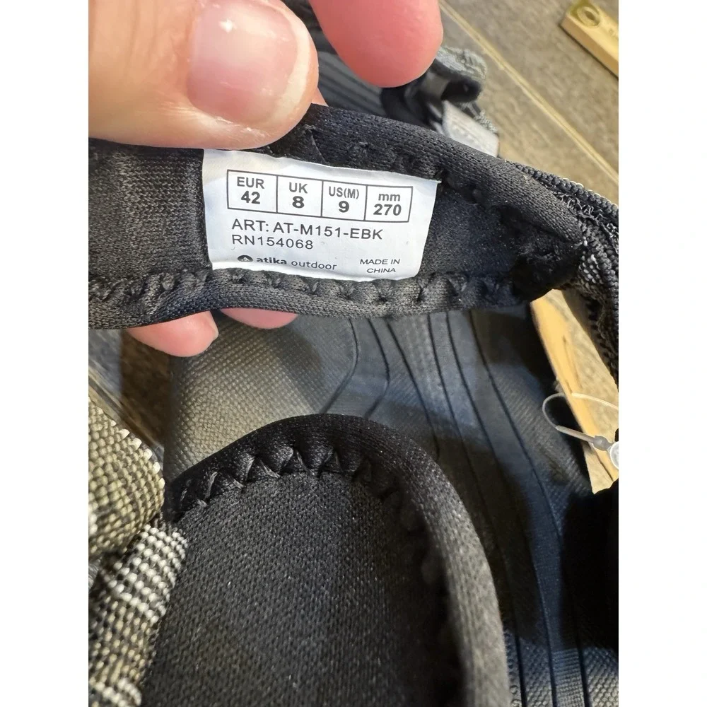 Atika Outdoor Sandal Size 42 US 9‎ Black Gorpcore